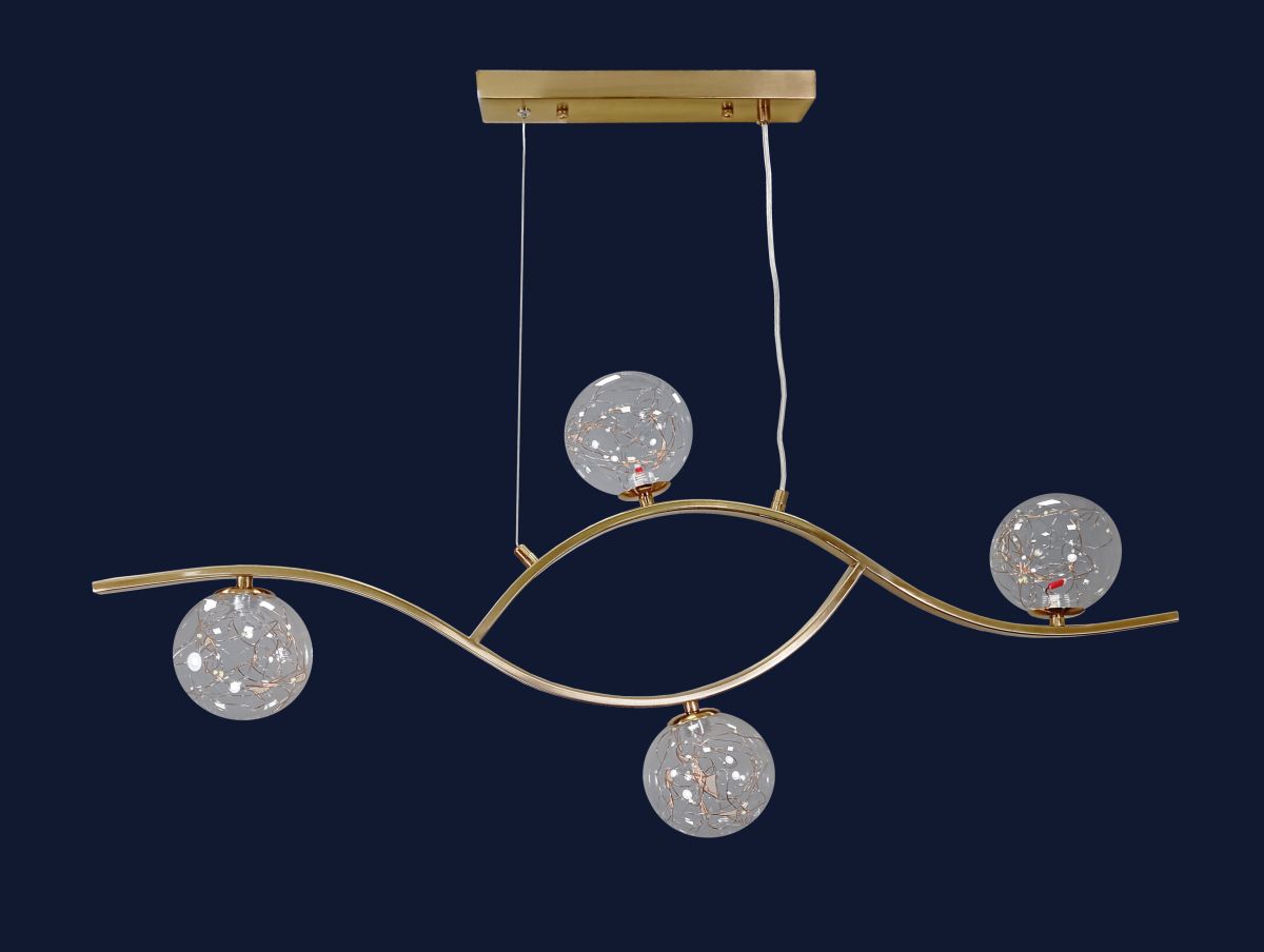 Дизайнерська видовжена LED люстра у кольорі бронза 17W "Organic Branch" (9098078-4)