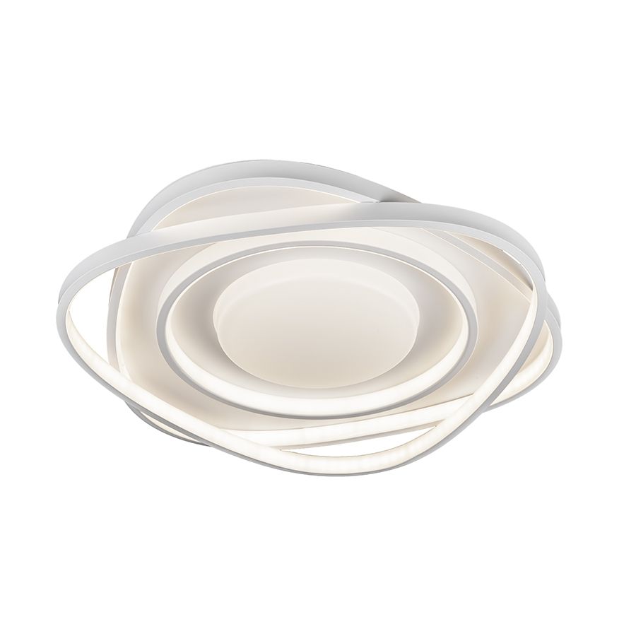 Стельова LED люстра 90W Smart Aura біла з керуванням через пульт і додаток (7871015)