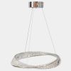 Срібна Led люстра 76W з пультом керування та регулюванням яскравості Crystal Ring (P625/600CH)