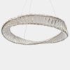 Срібна Led люстра 76W з пультом керування та регулюванням яскравості Crystal Ring (P625/600CH)