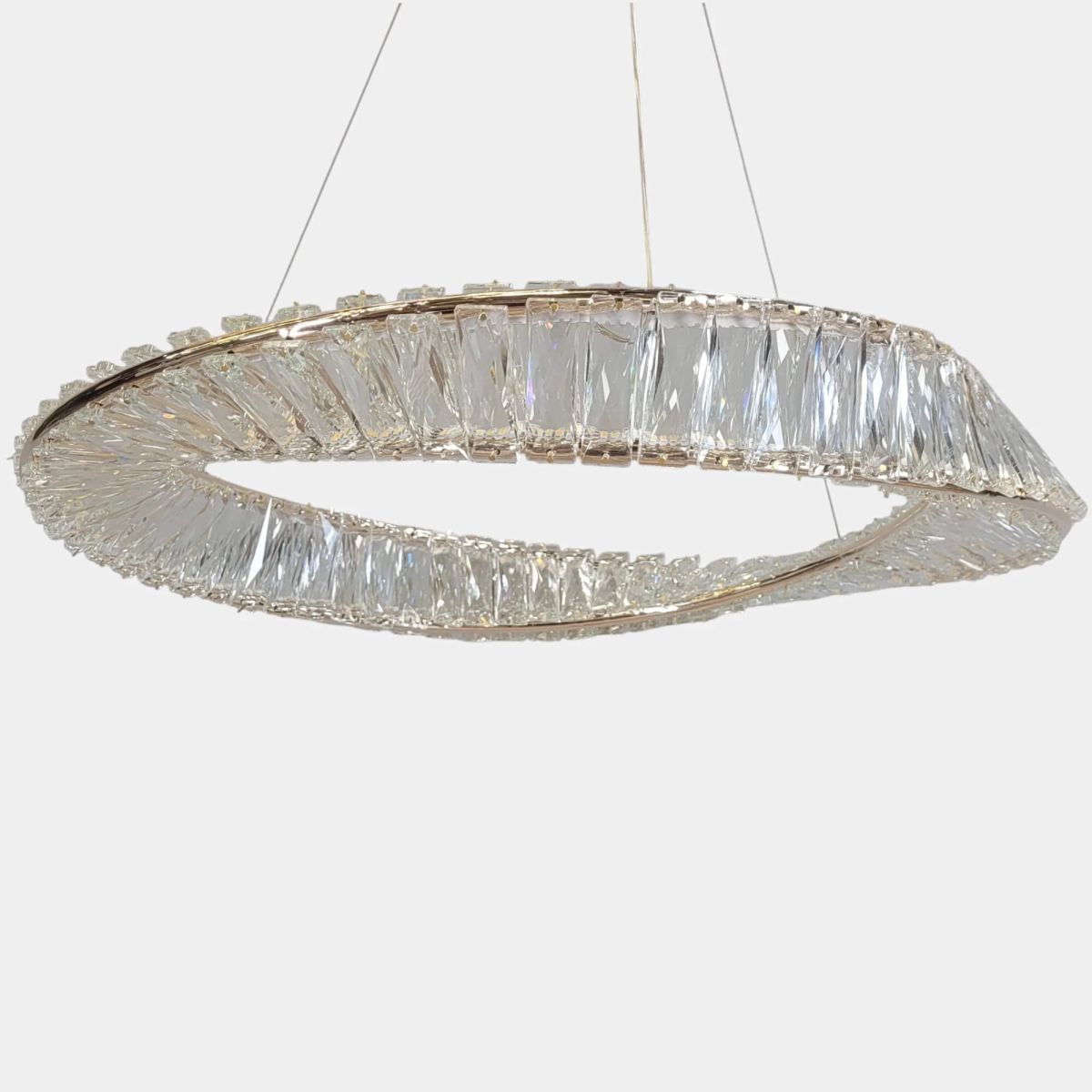 Золота Led люстра 76W з пультом керування та регулюванням яскравості Golden Halo Smart (P625/600GD)