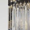 Розкішна кришталева люстра на 10 ламп кольр оникс-срибло "Crystal Cascade Oval" (P809/800L CH)