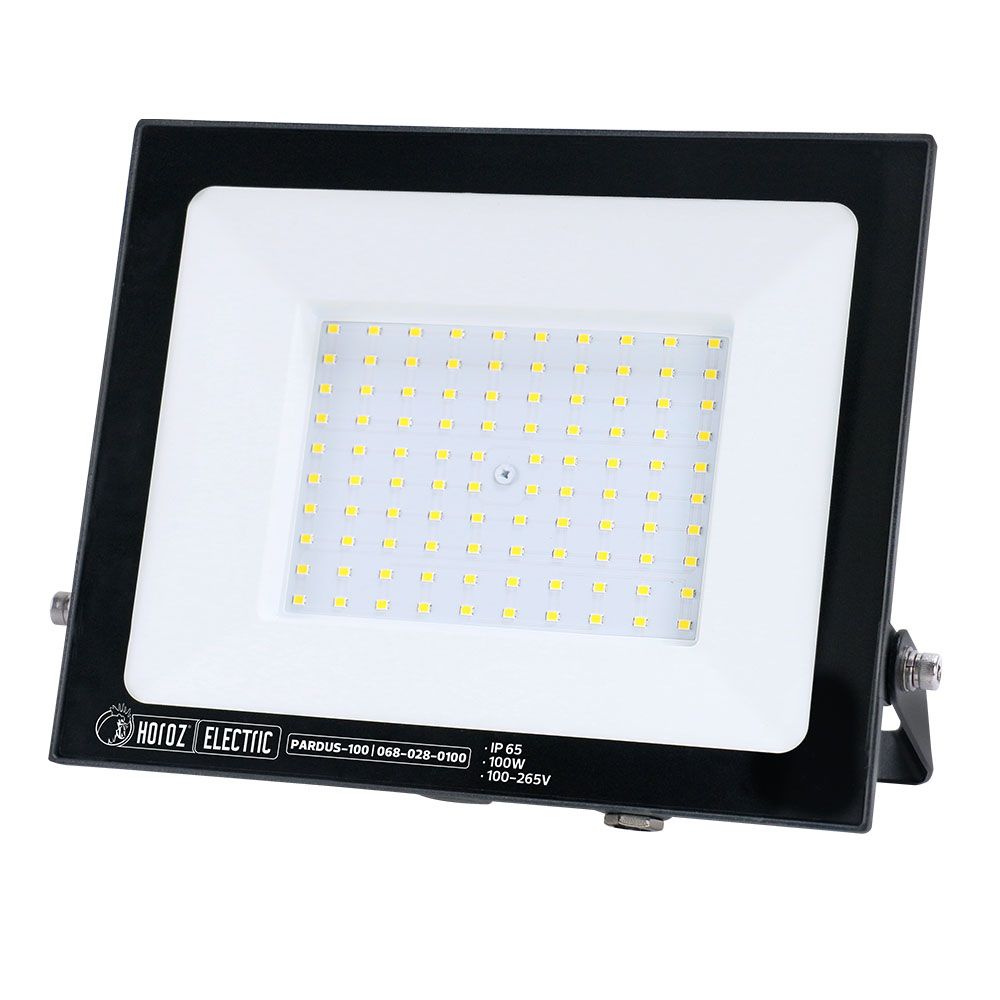 Вуличний світлодіодний Led прожектор на 100 Вт, 6400K, IP65 Horoz (PARDUS-100)