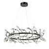 Люстра підвісна LED 90 см, чорна матова, акрилові пелюстки Notte di Fiori (7989300-48 led (800) PLBK)