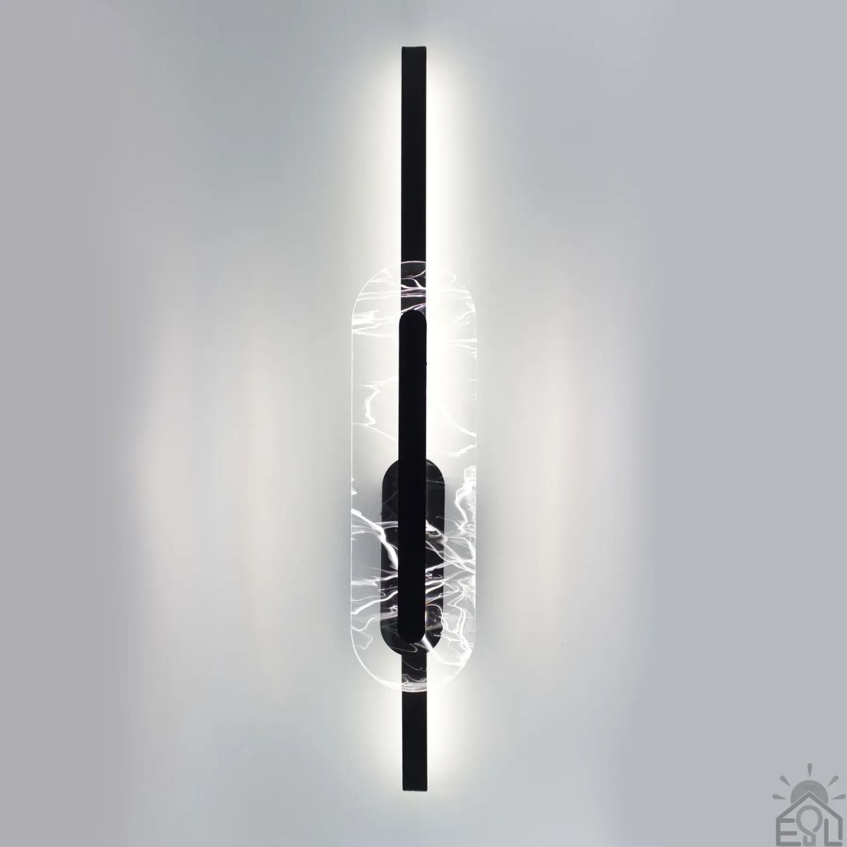 Сучасне настінне Led бра 25W чорного кольору 60см PERLYNA