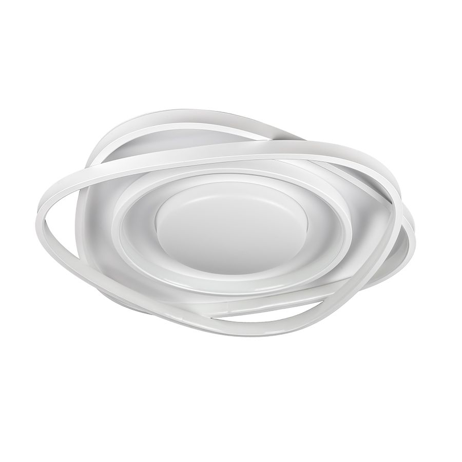 Стельова LED люстра 90W Smart Aura біла з керуванням через пульт і додаток (7871015)