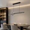 Пидвисна Led люстра 110 см з пультом чорного кольору (FP 23957-BK)