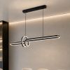 Пидвисна Led люстра 110 см з пультом чорного кольору (FP 23957-BK)