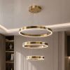 Підвісна  Led люстра 3 кільця бронзового кольору (BX5001-80+60+40)