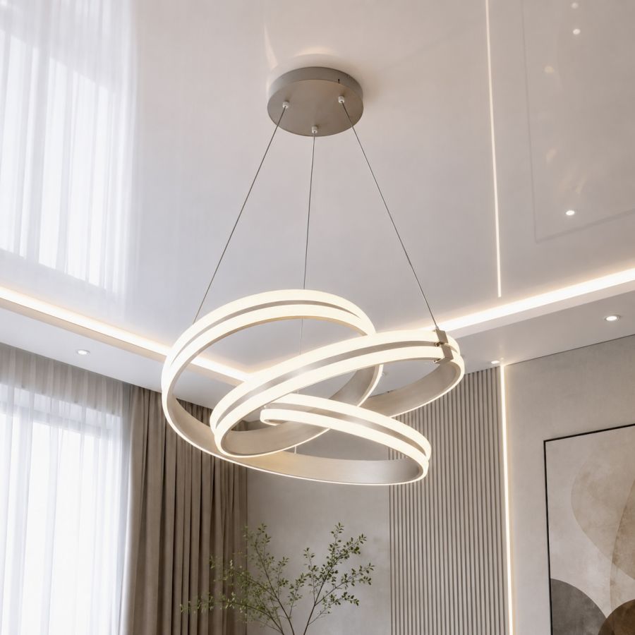 Підвісна LED-люстра у формі спіралі (78778095 CF)