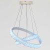Підвісна LED-люстра з 2 кілець у білому кольорі (WG5129/60+40WH)