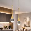 Підвісний світлодіодний Led світильник золота крапля (Crystal Drop Gold 2010/1GD)