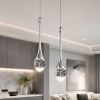 Підвісний Led світильник срібна крапля Crystal Drop Silver J2538-1HR