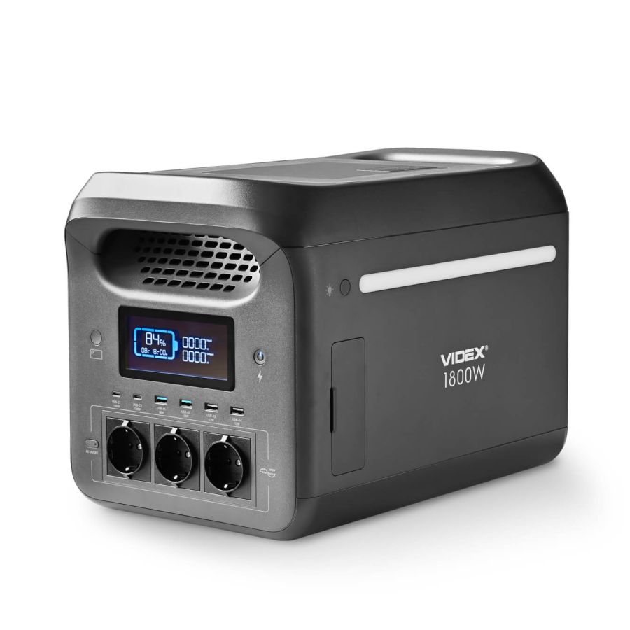 Портативна зарядна станція 1800W 1229Wh VIDEX OASIS  (VPS-SG1-1KW8)