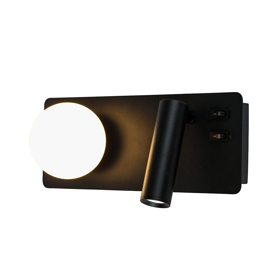 Сучасне LED-бра для читання з вимикачем на корпусі 774W2501A LF BK
