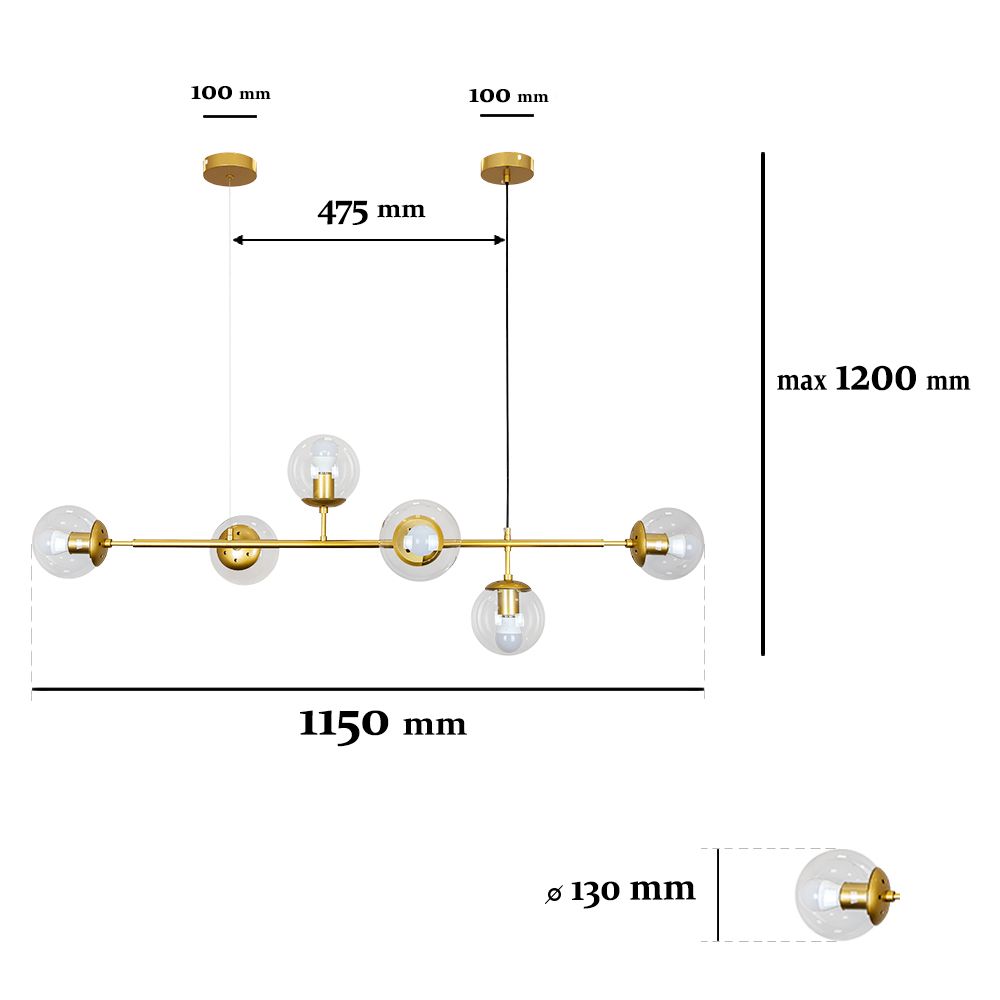 Люстра 7529802-6 GD+CL