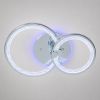 Срібна світлодіодна Led-люстра з пультом для приміщень до 15 м²
