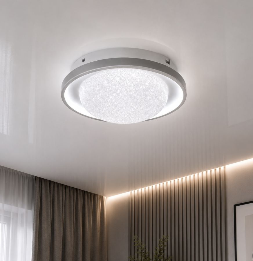 Стельова LED-люстра до 15м²з декоративною серцевиною 30 см (5130-300 80W)