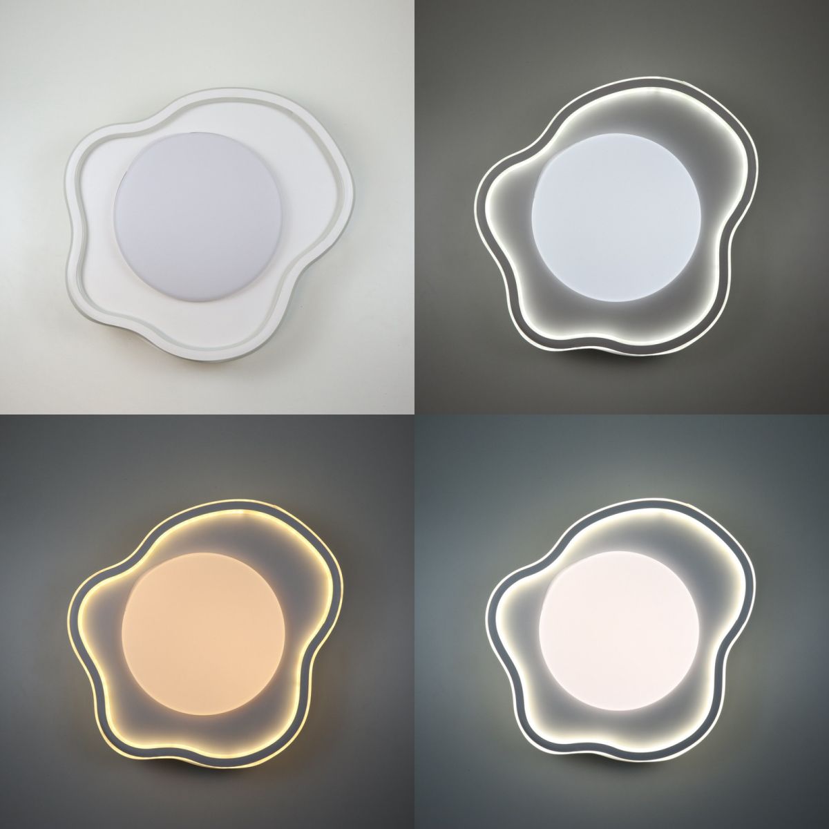 Сучасна стельова LED-люстра Simple Forms 50 см 120W з пультом (A3017-500 WH, Білий)