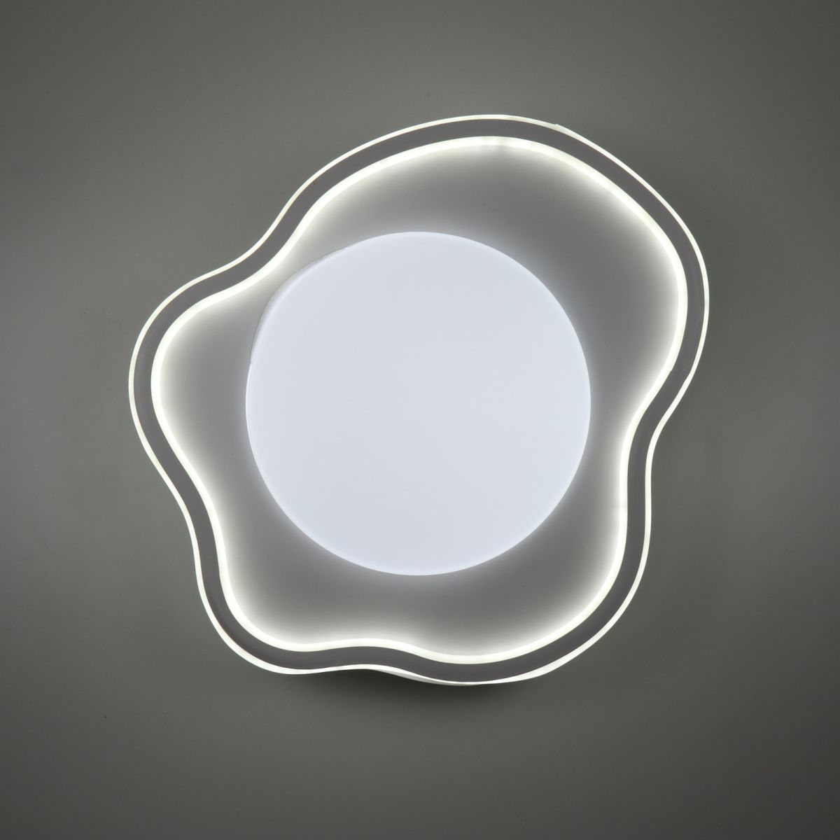 Сучасна стельова LED-люстра Simple Forms 50 см 120W з пультом (A3017-500 WH, Білий)