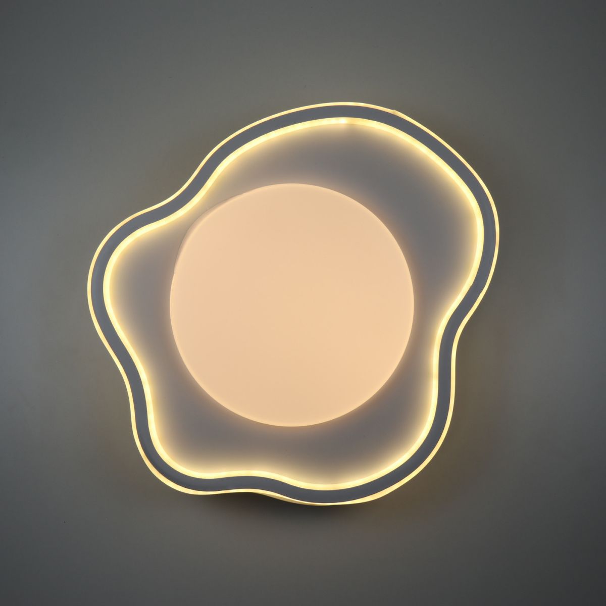 Сучасна стельова LED-люстра Simple Forms 50 см 120W з пультом (A3017-500 WH, Білий)