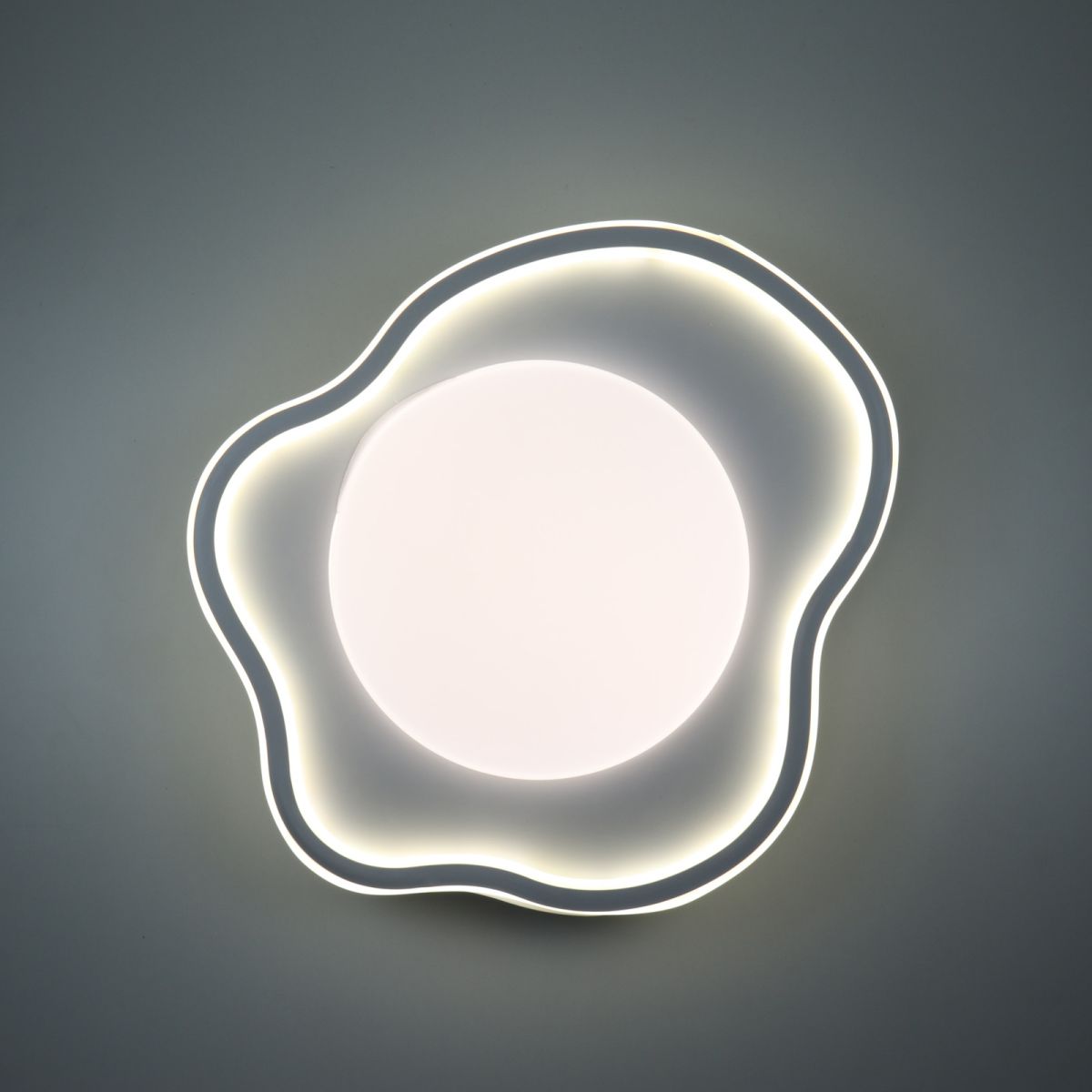 Сучасна стельова LED-люстра Simple Forms 50 см 120W з пультом (A3017-500 WH, Білий)