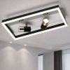 Стельова LED-люстра до 15м² з поворотними спотами V K38624-3 BK+FGD (52W)