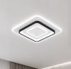 Стельова LED-люстра до 18м² з пультом 118 Вт Чорний/Білий (SY-16080/500 BK+WH)