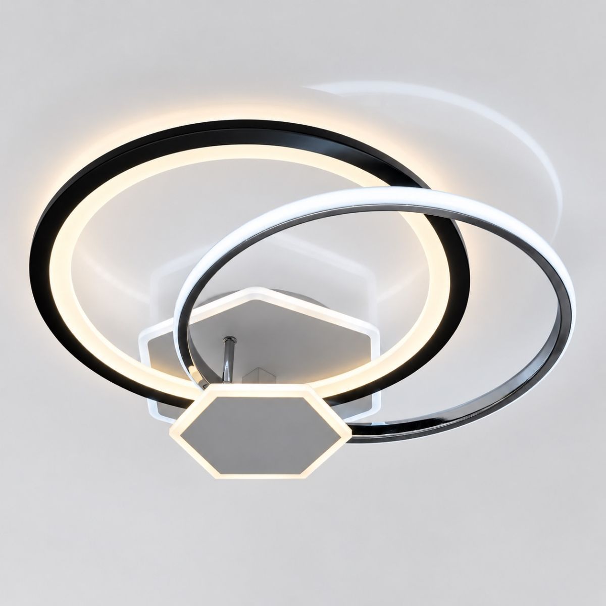 Стельова LED-люстра до 20м² з пультом 120 Вт ( Білий/Чорний/Хром) P5-YH467