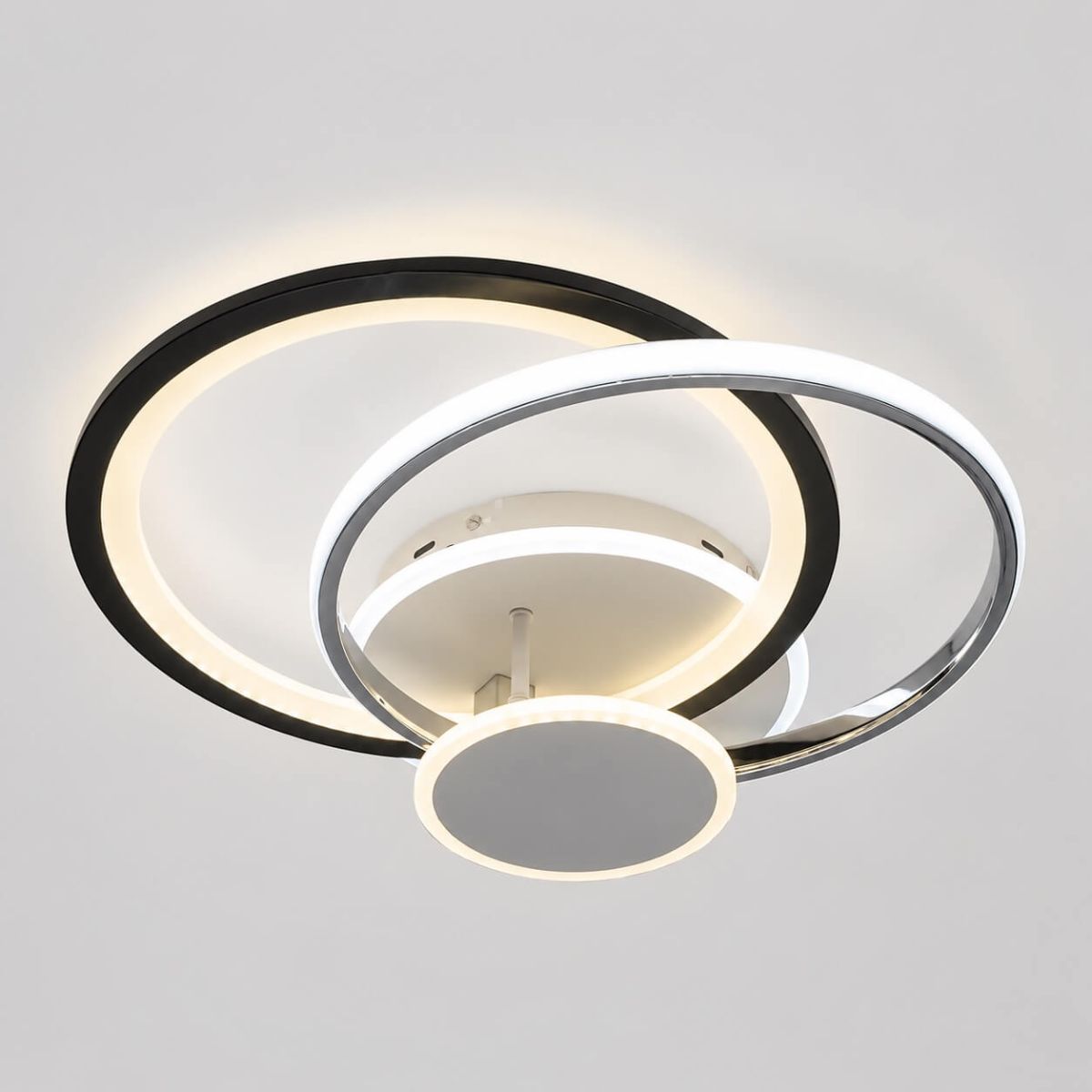 Стельова LED-люстра до 20м² з пультом 120 Вт (Білий/Чорний/Хром) P5-YH469