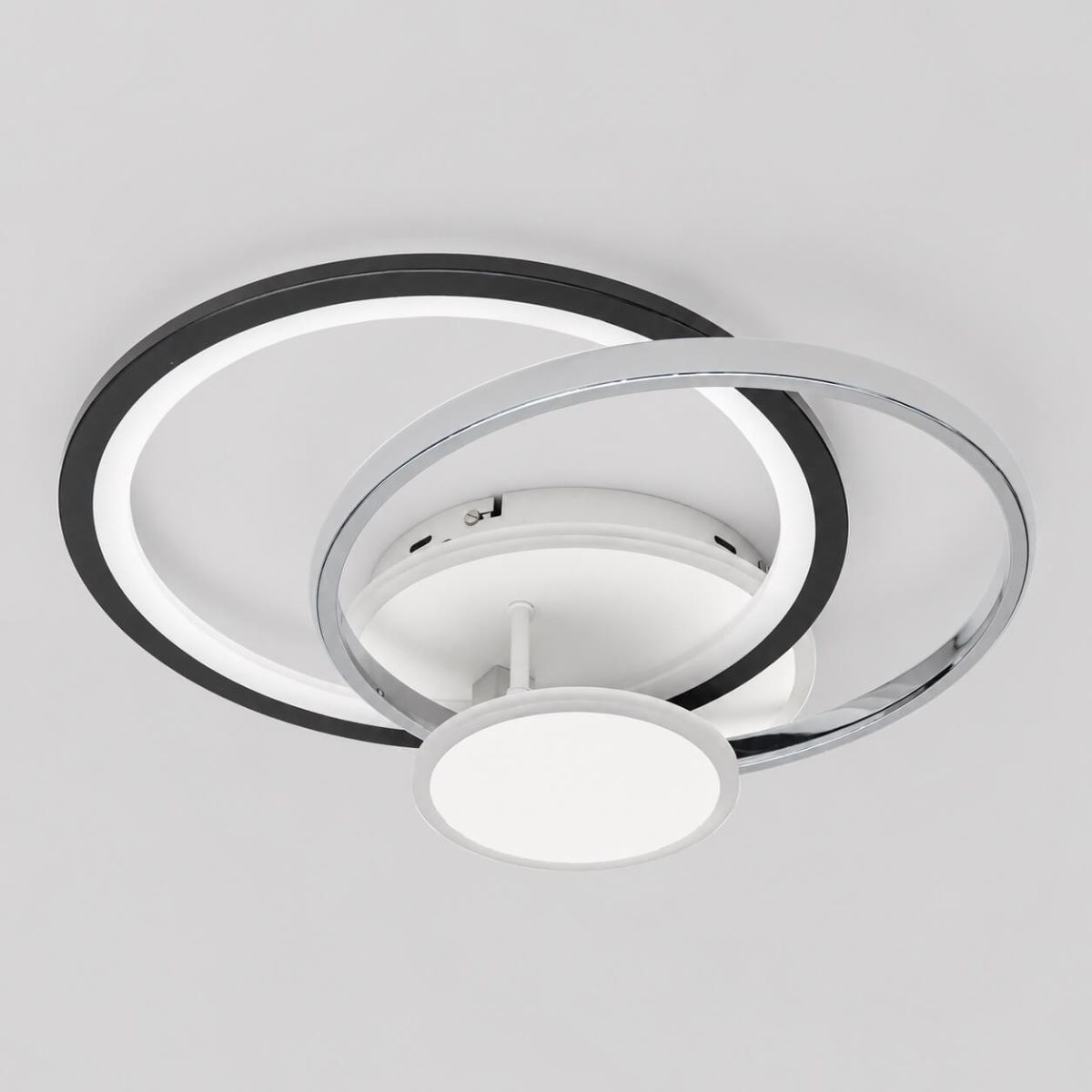 Стельова LED-люстра до 20м² з пультом 120 Вт (Білий/Чорний/Хром) P5-YH469