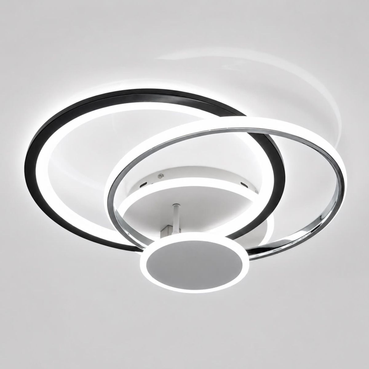Стельова LED-люстра до 20м² з пультом 120 Вт (Білий/Чорний/Хром) P5-YH469