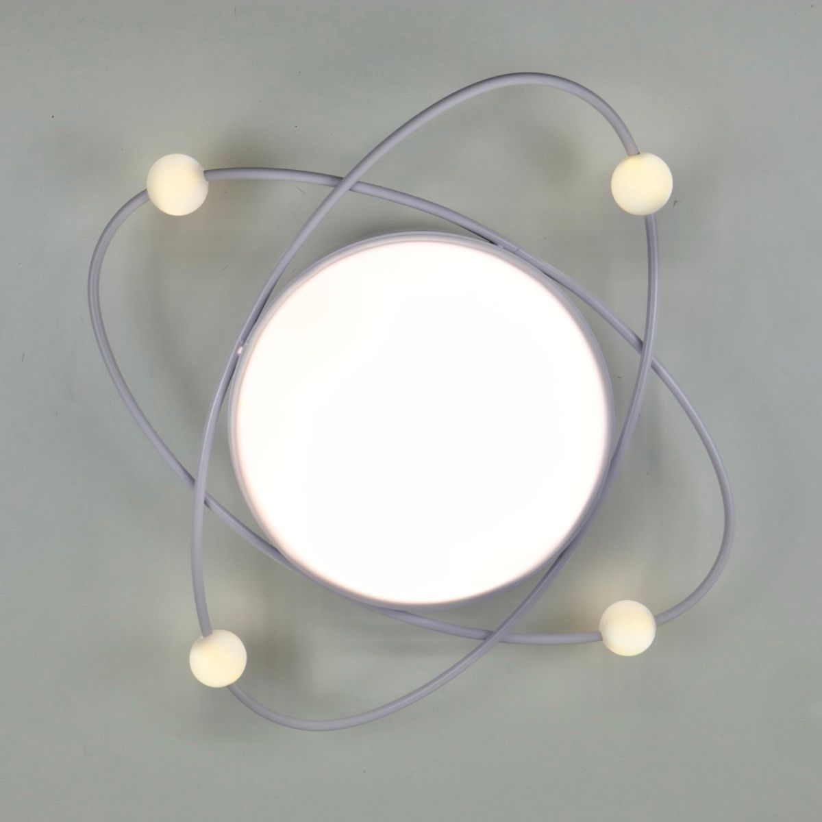 Світлодіодна стельова Led люстра до 20м² люстра Орбіта біла Simple Forms (A12-2-500 WH, 100W)