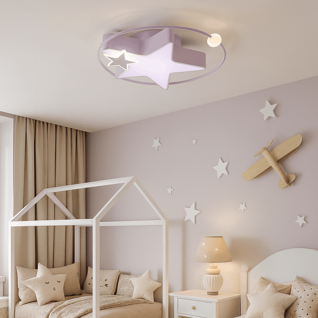 Світлодіодна стельова Led люстра до 18м² з ефектом зірок Cosmo (A27-500 WT, 100W)