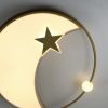 Світлодіодна стельова Led люстра до 18м² у формі золотого місяця Cosmo (A21-500 GD, 100W)