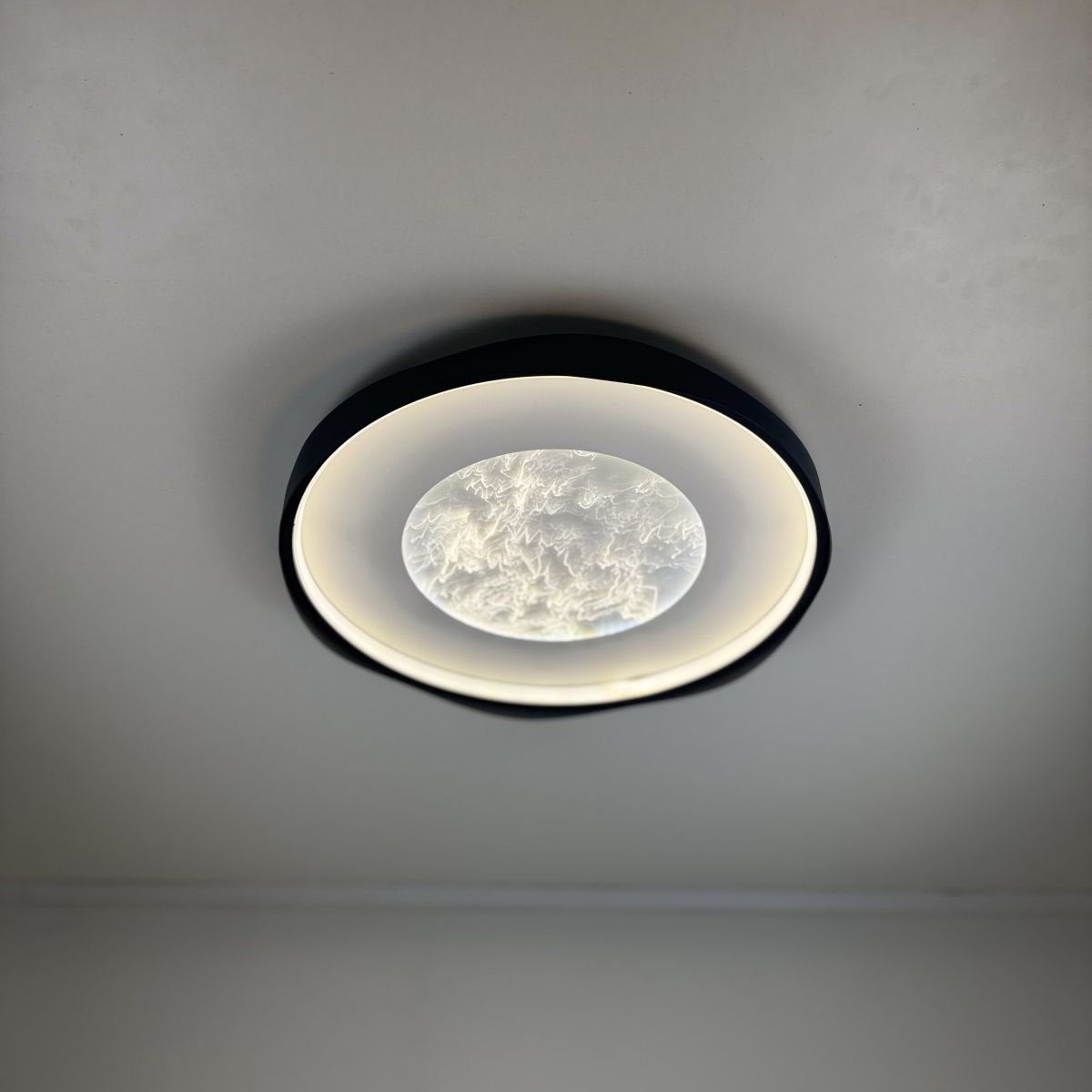 Світлодіодна Led люстра 100 Wt кругла до 20м² Marble (A3092-500 BK+WH)