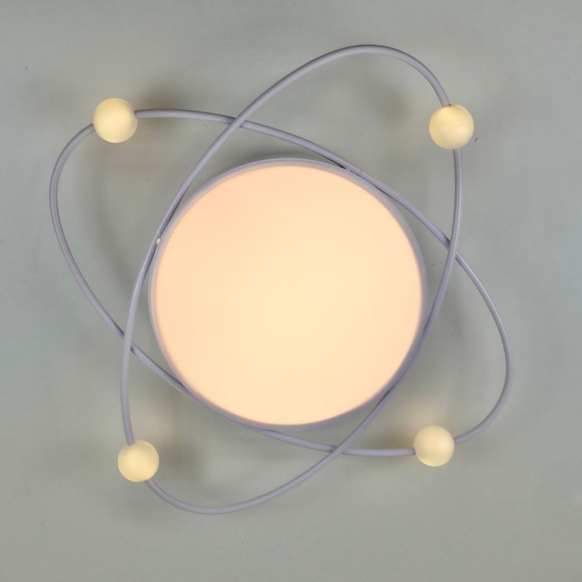 Світлодіодна стельова Led люстра до 20м² люстра Орбіта біла Simple Forms (A12-2-500 WH, 100W)