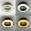 Сучасна Led люстра до 25м² у золотому корпусі 120 Wt Corruga  (9017-500 GD)