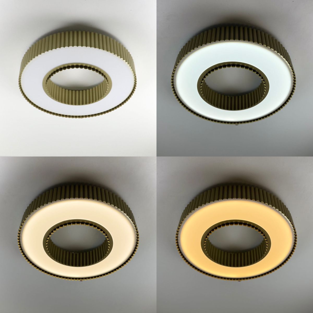 Сучасна Led люстра до 25м² у золотому корпусі 120 Wt Corruga  (9017-500 GD)