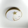 Світлодіодна стельова Led люстра до 18м² у формі золотого місяця Cosmo (A21-500 GD, 100W)