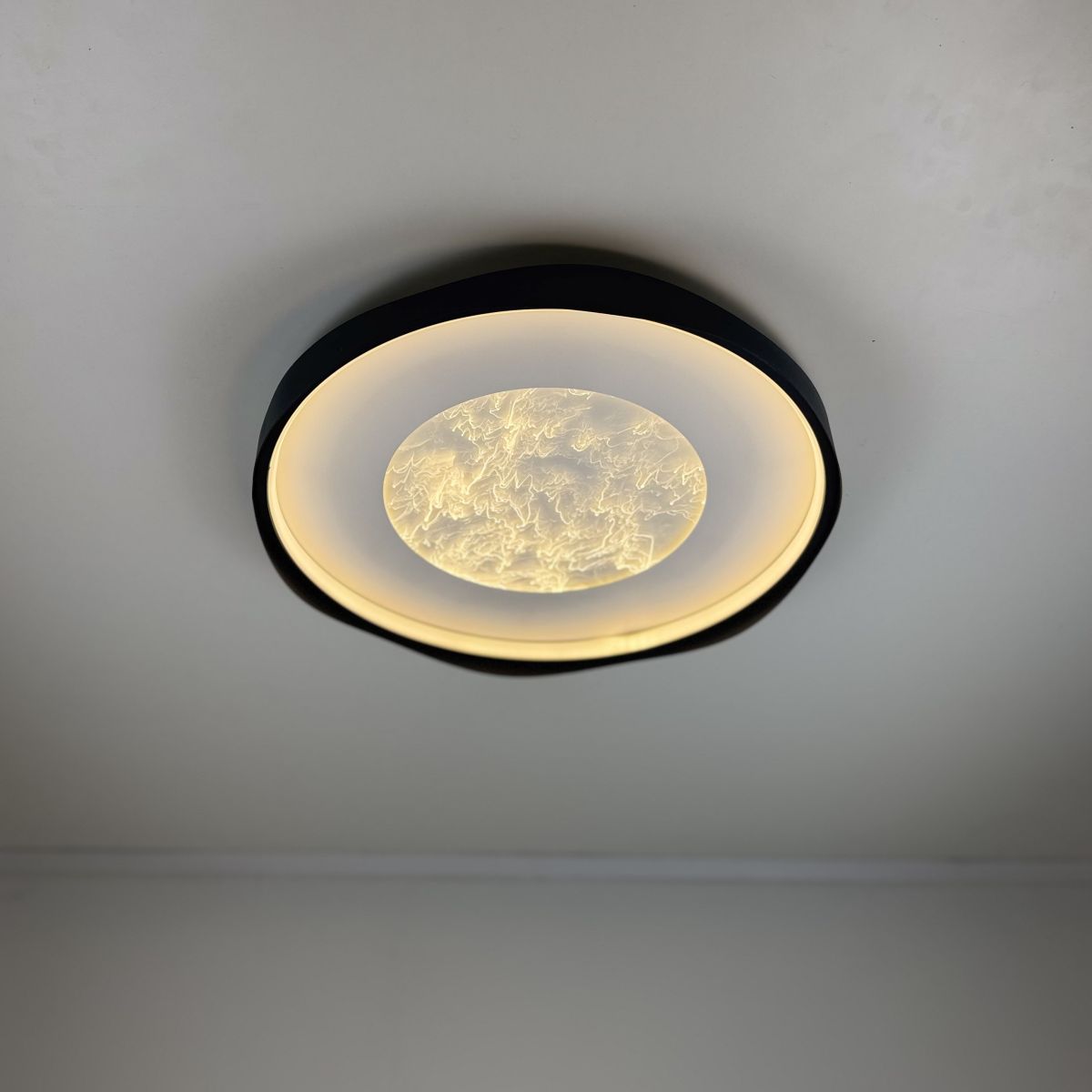 Світлодіодна Led люстра 100 Wt кругла до 20м² Marble (A3092-500 BK+WH)