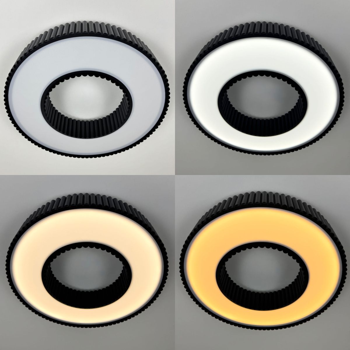 Світлодіодна Led люстра до 25м² у чорному  корпусі 120 Wt Corruga  (9017-500 BK)