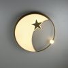 Світлодіодна стельова Led люстра до 18м² у формі золотого місяця Cosmo (A21-500 GD, 100W)