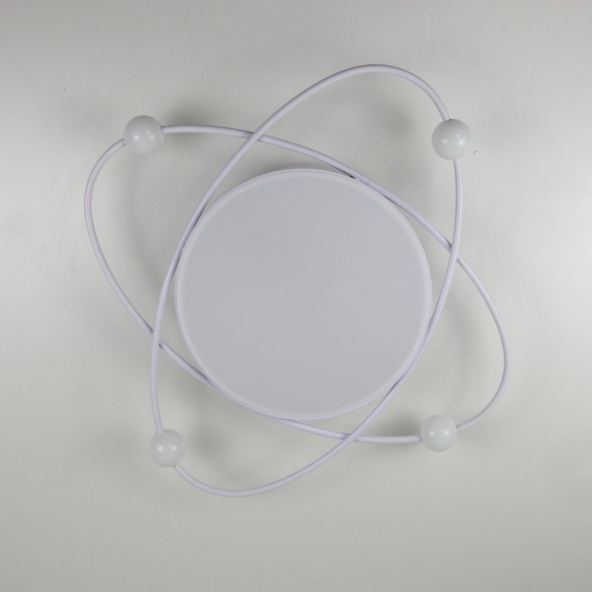 Світлодіодна стельова Led люстра до 20м² люстра Орбіта біла Simple Forms (A12-2-500 WH, 100W)