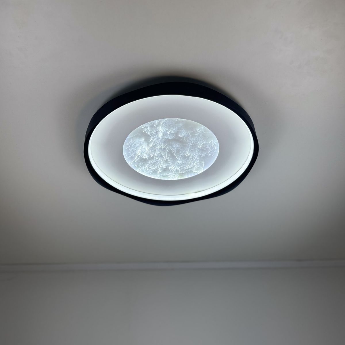 Світлодіодна Led люстра 100 Wt кругла до 20м² Marble (A3092-500 BK+WH)