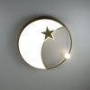 Світлодіодна стельова Led люстра до 18м² у формі золотого місяця Cosmo (A21-500 GD, 100W)