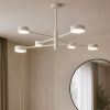 Сучасна біла Led люстра 90W до 18 м² на 6 Led плафонів (D302-6WH)