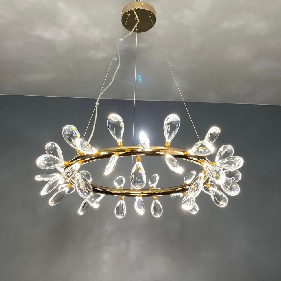 Сучасна дизайнерська підвісна LED-люстра 70 см (7856601-42 (700)FGD+CL)