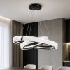 Сучасна двоярусна LED-люстра MB240118/60+40BK (Чорна, 60+40 см)