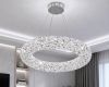 Сучасна кришталева Led люстра Pandora 70 Wt срібного кольору (567-600CH)